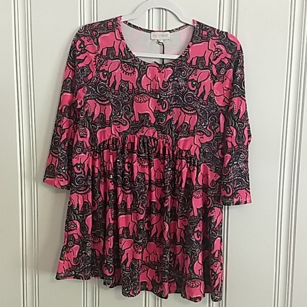 Adorable Simply Southern Elephant Top NEW